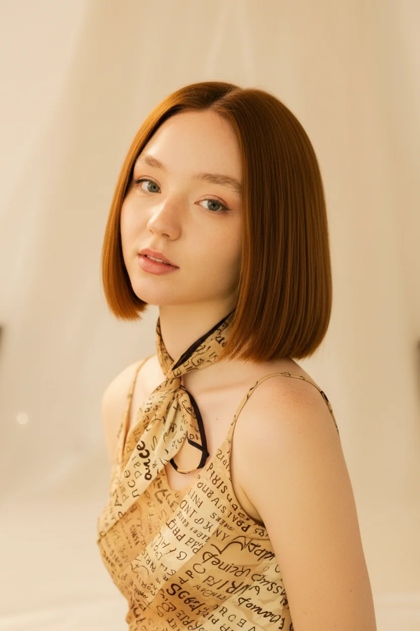 After: bob cut Styloom try-on